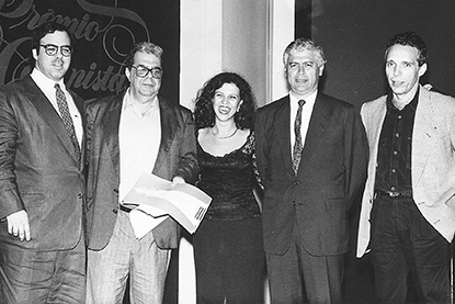 Prêmio Colunistas Rio 1993 - Oscar Rodrigues, Sérgio Cabral, Suzane Veloso, José Blanco e Pedro Feyer
