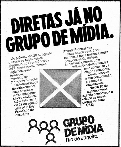 Grupo de Mídia do Rio de Janeiro - Eleições 1984 - Diretas Já