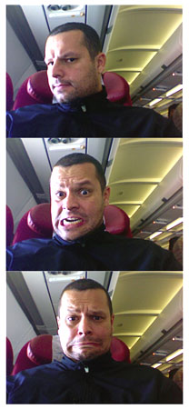 Fabio Seidl no avião