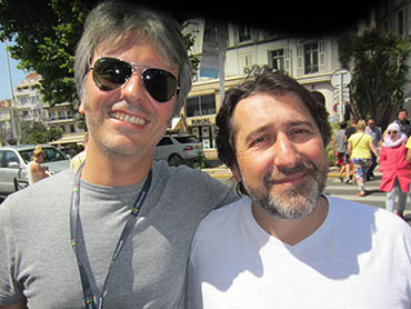 Claudio Cinelli (diretor de cena) e Milton Cebola (Delibistrot Filmes) 