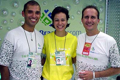 Luciano, Priscila e Bernando na Brasil Telecom