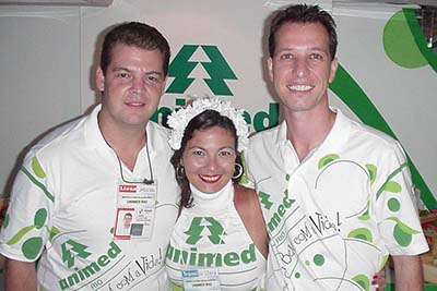 Marcelo Giannubilo com Fátima Semedo e Henrique