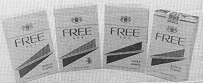 Cigarros Free - Nova embalagem 1998