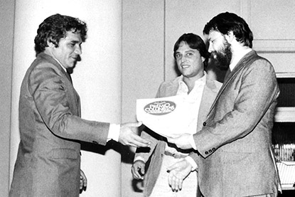 Prêmio Colunistas 1983 - Kruel, Rafael Sampaio e Francisco José da Cunha Martins, o Franzé (Foto de Rogerio Ehrlich)