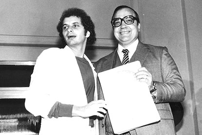 Prêmio Colunistas 1983 - Rogerio Steinberg e Armando Ferrentini (Foto de Rogerio Ehrlich)