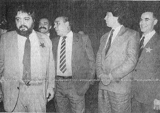 Prêmio Colunistas Rio 1984 - la Vieira, César Paim, Carlos Alberto Carmo, Valdir Siqueira e Marcus Paim
