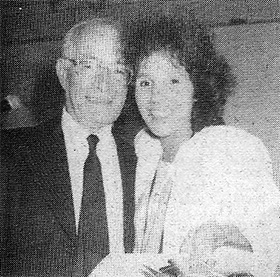 Festa do Prêmio Colunistas Promoção 1986, com Abrahão Medina e Marcia Brito