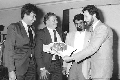 Festa do Prêmio Colunistas Promoção 1986 - Denison - José Guilherme Vereza e Marcio Ehrlich