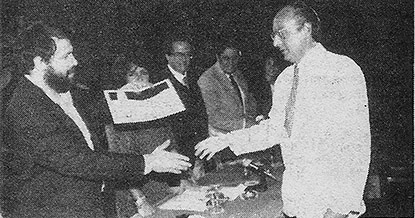 Festa do Prêmio Colunistas Rio 1986 - Rafael Sampaio e Armando Strozenberg