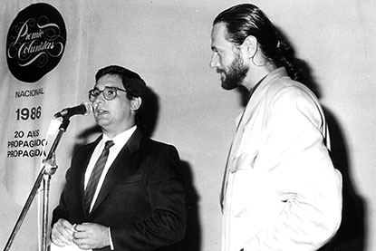 Festa do Prêmio Colunistas Promoção 1987: Souza Cruz, com Moacir Galo e Marcio Ehrlich