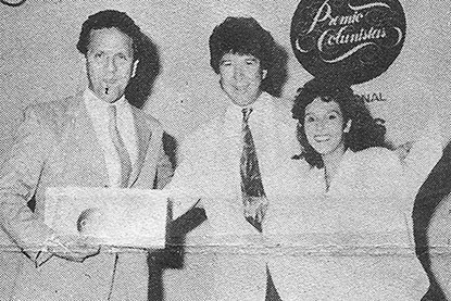 Festa do Prêmio Colunistas Promoção 1987: VS, com Waldemar Mariano da Costa Jr., Valdir Siqueira e Marcia Brito