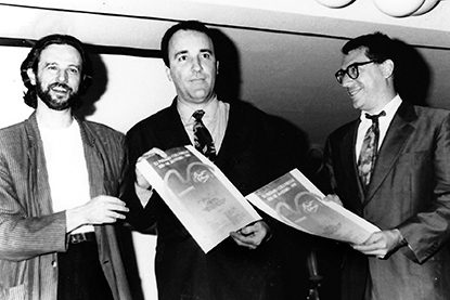 Prêmio Colunistas Rio 1992 - Marcio Ehrlich, Ricardo Ladvocat (Coca-Cola) e Oswalber Fernandes (McCann)