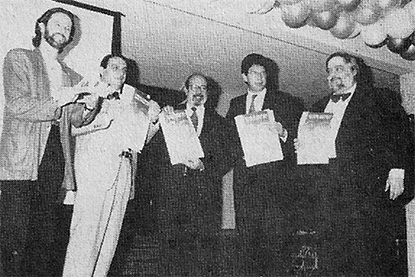 Prêmio Colunistas Rio 1992 - Enio Vergeiro, Antonio Sabino, Valdir Siqueira e Lula Vieira