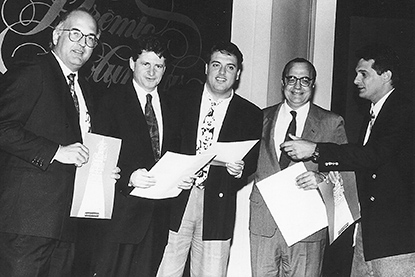 Prêmio Colunistas Rio 1993 - Marcus Machado, Roberto Levacov, Gustavo Bastos, Armando Ferrentini e Mauro Multedo
