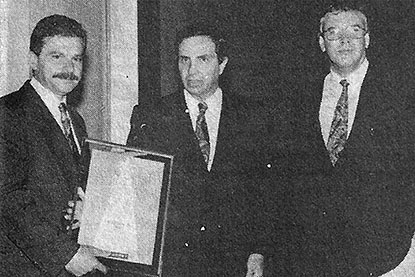 Prêmio Colunistas Rio 1993 - Souza Cruz: Flavio de Andrade, Jomar Pereira da Silva e Andrew Colchin