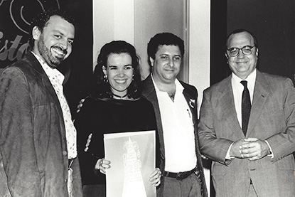 Prêmio Colunistas Rio 1993 - Ronaldo Uzeda, Koka Machado, Paulo Macedo e Armando Ferrentini