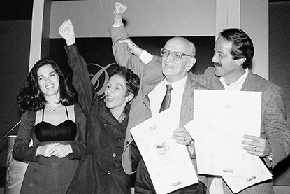 Gilda Antoniazzi, Marcia Brito, Mário Lago e Gustavo Bragança