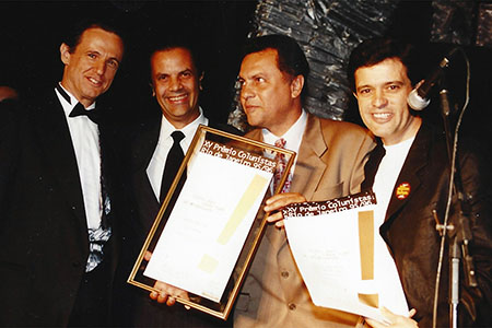 Marcio Ehrlich, Maurício Nogueira, Paulo Giovanni e Adilson Xavier