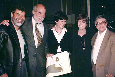 Prêmio Colunistas Promoção Rio 1996: Abel Gomes, Maurício Magalhães, Sheila Costa, Maria Fernanda Jorge e Péricles de Barros