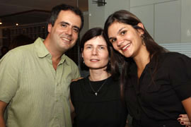Eduardo Almeida, Fátima Rendeiro e Tatiana Soter, da Quê. 