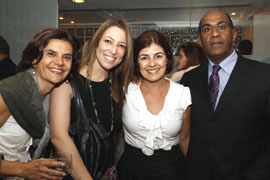 Carla Chaves, de Caras, Patricia Capeluto, da Tv Bandeirantes, Kátia Correiam de Caras e Paulo Santos, do Valor Econômico. 