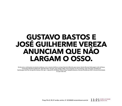 11:21: Gustavo Bastos e José Guilherme Vereza...