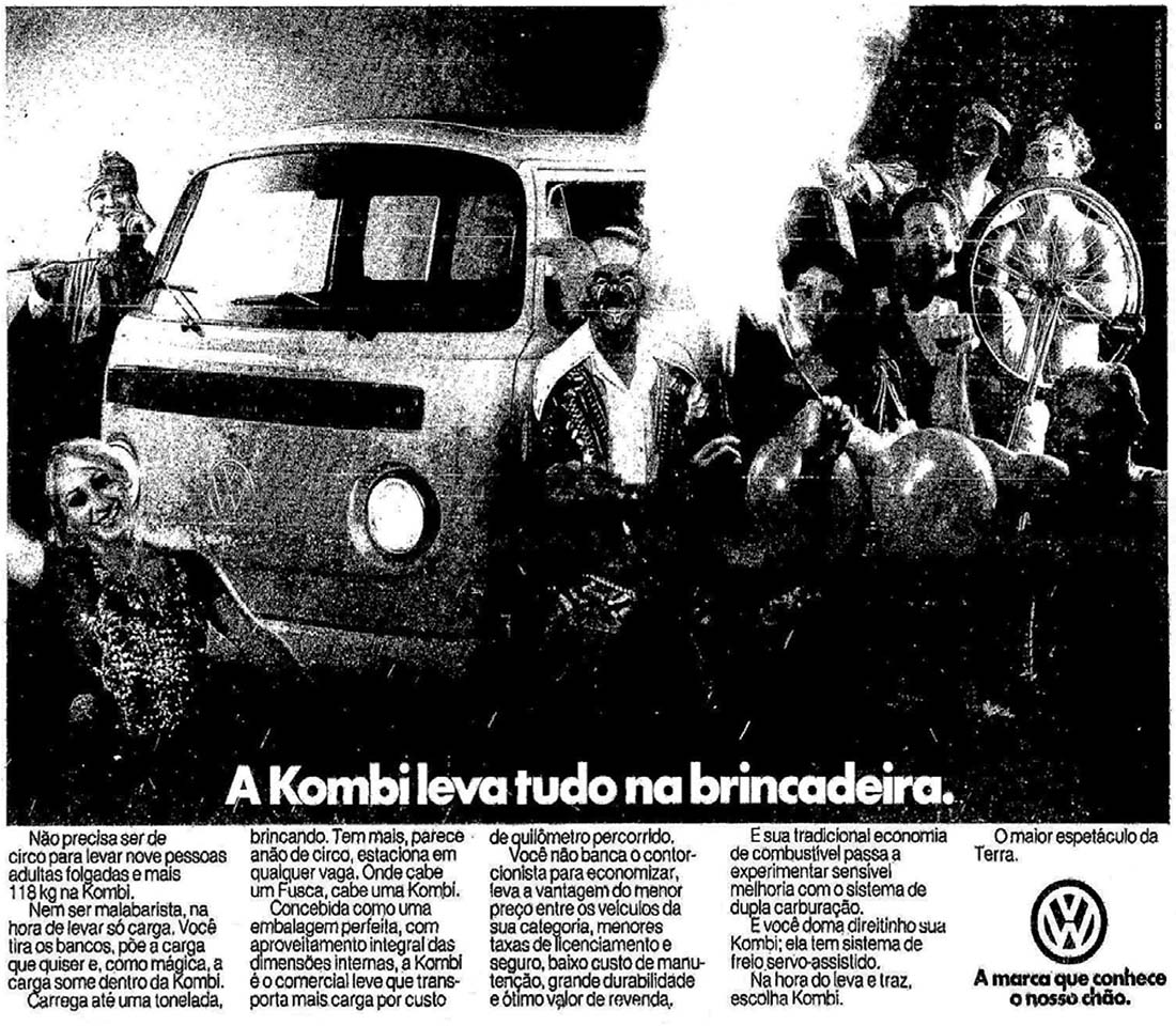Almap para Volkswagen: "A Kombi leva tudo na brincadeira"