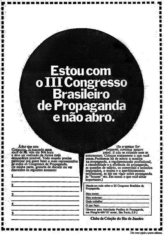 CCRJ - Estou com o III Congressi Brasileiro de Propaganda e não abro.