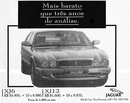 Chris Colombo para Jaguar: Mais barato que três anos de análise