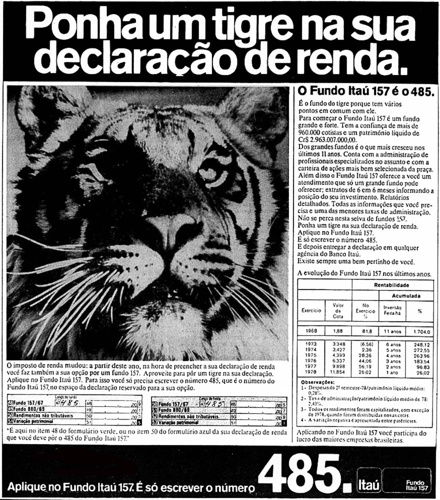 DPZ para Itaú: "Ponha um tigre na sua declaração de renda"
