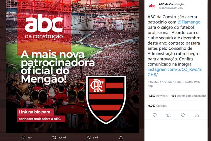 Abc Da Construcao Tera Sua Marca No Calcao Do Flamengo Janela Publicitaria